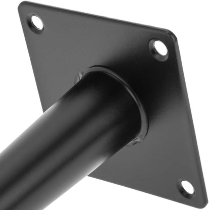 Pack de 4 patas rectas para muebles con forma cónica y protección antideslizante de 12cm color negro y dorado
