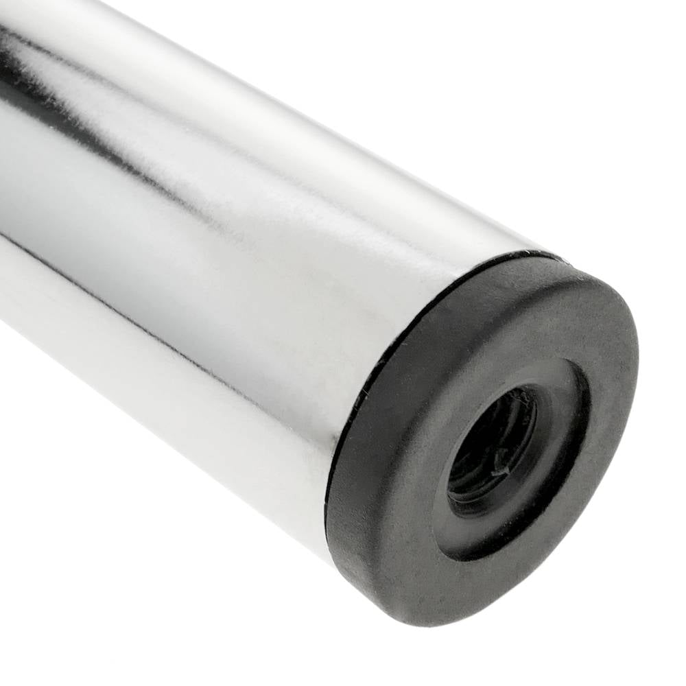 Pies redondos para mesa y mueble. Patas en acero cromado de 40cm 4-pack