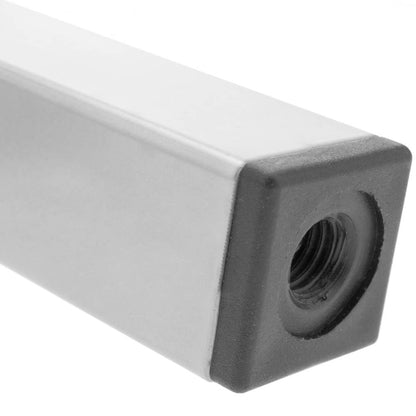 Pies cuadrados para mesa y mueble. Patas en acero gris de 10cm 4-pack