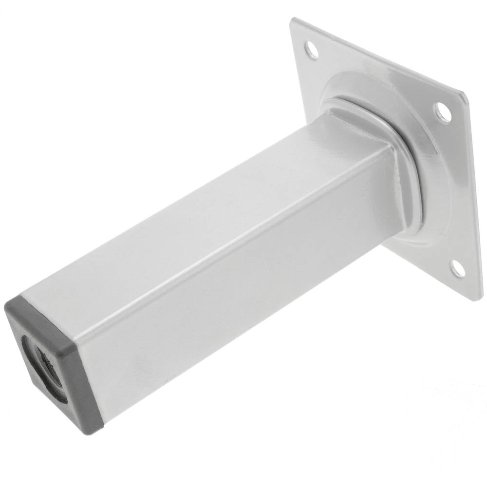 Pies cuadrados para mesa y mueble. Patas en acero gris de 10cm 4-pack