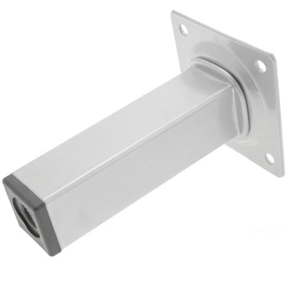 Pies cuadrados para mesa y mueble. Patas en acero gris de 10cm 4-pack