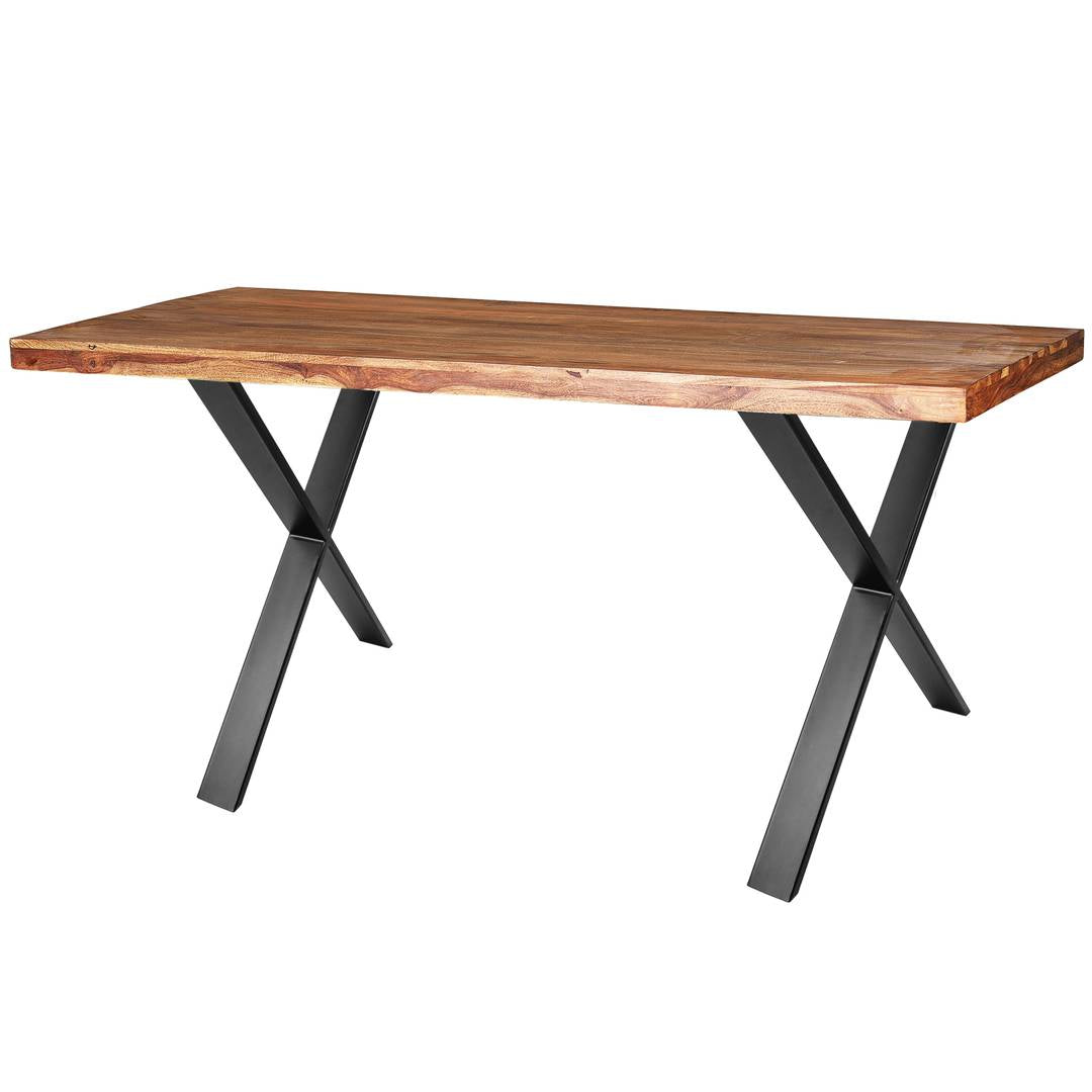 Pies en 'X' para mesa. Patas en acero negro 680 x 80 x 710 mm 2-pack