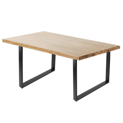 Pies rectangulares para mesa. Patas en acero negro 800 x 80 x 730 mm 2-pack