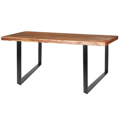 Pies rectangulares para mesa. Patas en acero negro 800 x 80 x 730 mm 2-pack