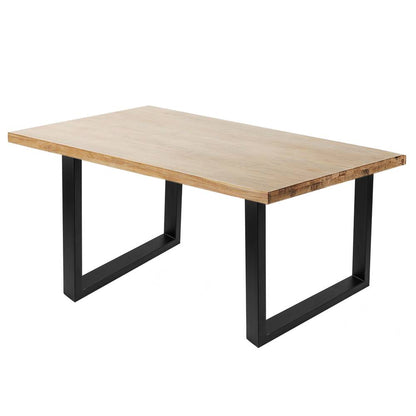 Pies rectangulares para mesa. Patas en acero negro 680 x 80 x 710 mm 2-pack, base 680 x 80 mm