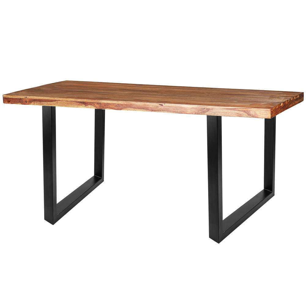 Pies rectangulares para mesa. Patas en acero negro 680 x 80 x 710 mm 2-pack, base 680 x 80 mm