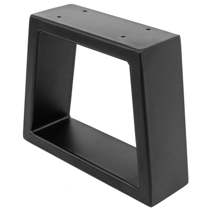 Pies rectangulares para mesita y banqueta. Patas en acero negro 250 x 80 x 200 mm 2-pack