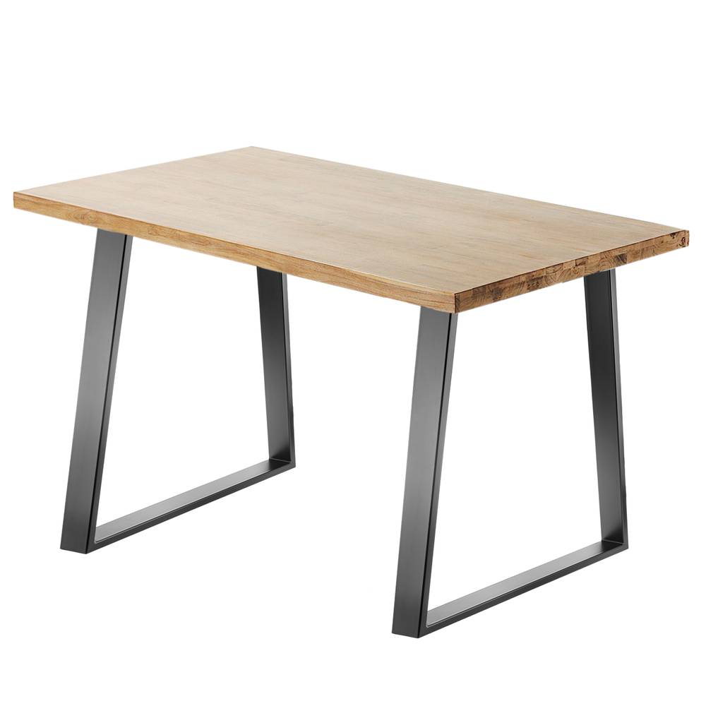 Pies rectangulares para mesa. Patas en acero negro 700 x 85 x 730 mm 2-pack