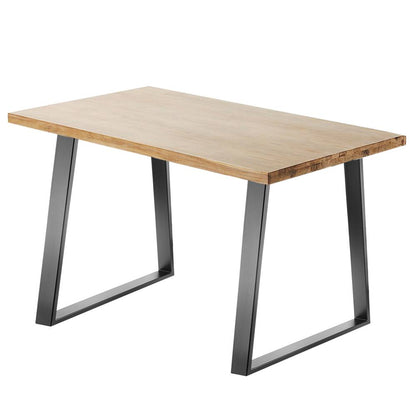 Pies rectangulares para mesa. Patas en acero negro 700 x 85 x 730 mm 2-pack