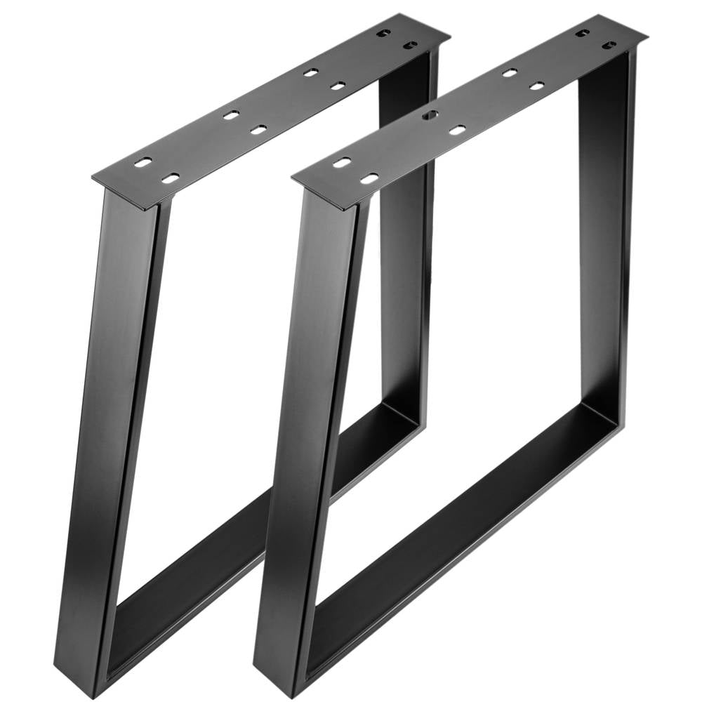 Pies rectangulares para mesa. Patas en acero negro 700 x 85 x 730 mm 2-pack