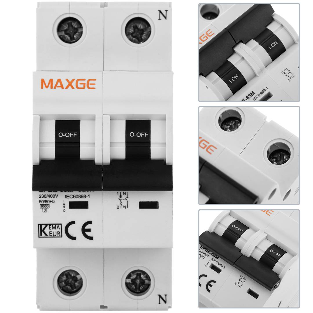 Interruptor automático magnetotérmico 1P+N 20A 6kA