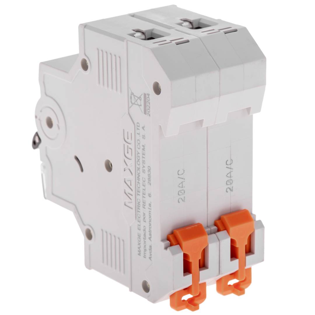 Interruptor automático magnetotérmico 2P 20A 6kA