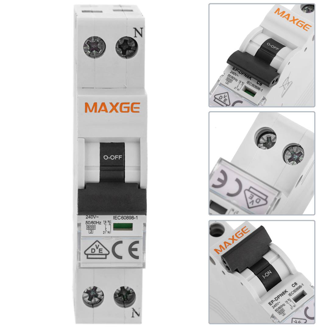 Interruptor automático magnetotérmico DPN 1P+N 6A 6kA
