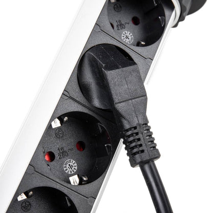 Regleta retráctil de 4 enchufes schuko 16 A 250 V torre escamoteable