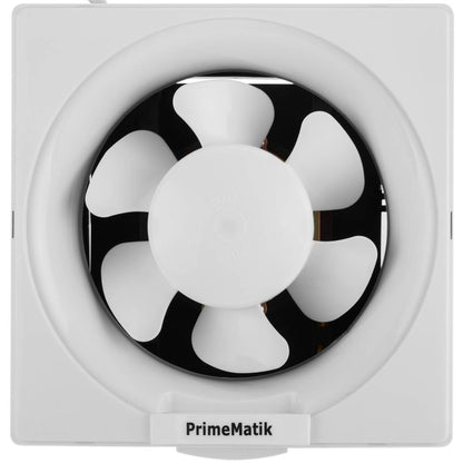 Ventilador de escape, Extractor de aire 195x195 mm sin tapa con sistema antirretorno para baño lavabo cocina trastero garaje