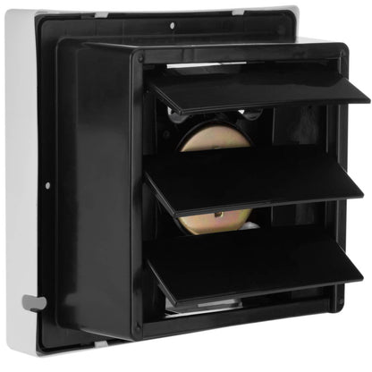 Ventilador de escape, Extractor de aire 195x195 mm sin tapa con sistema antirretorno para baño lavabo cocina trastero garaje