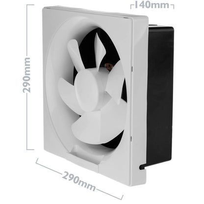 Ventilador de escape, Extractor de aire 240x240 mm sin tapa con sistema antirretorno para baño lavabo cocina trastero garaje