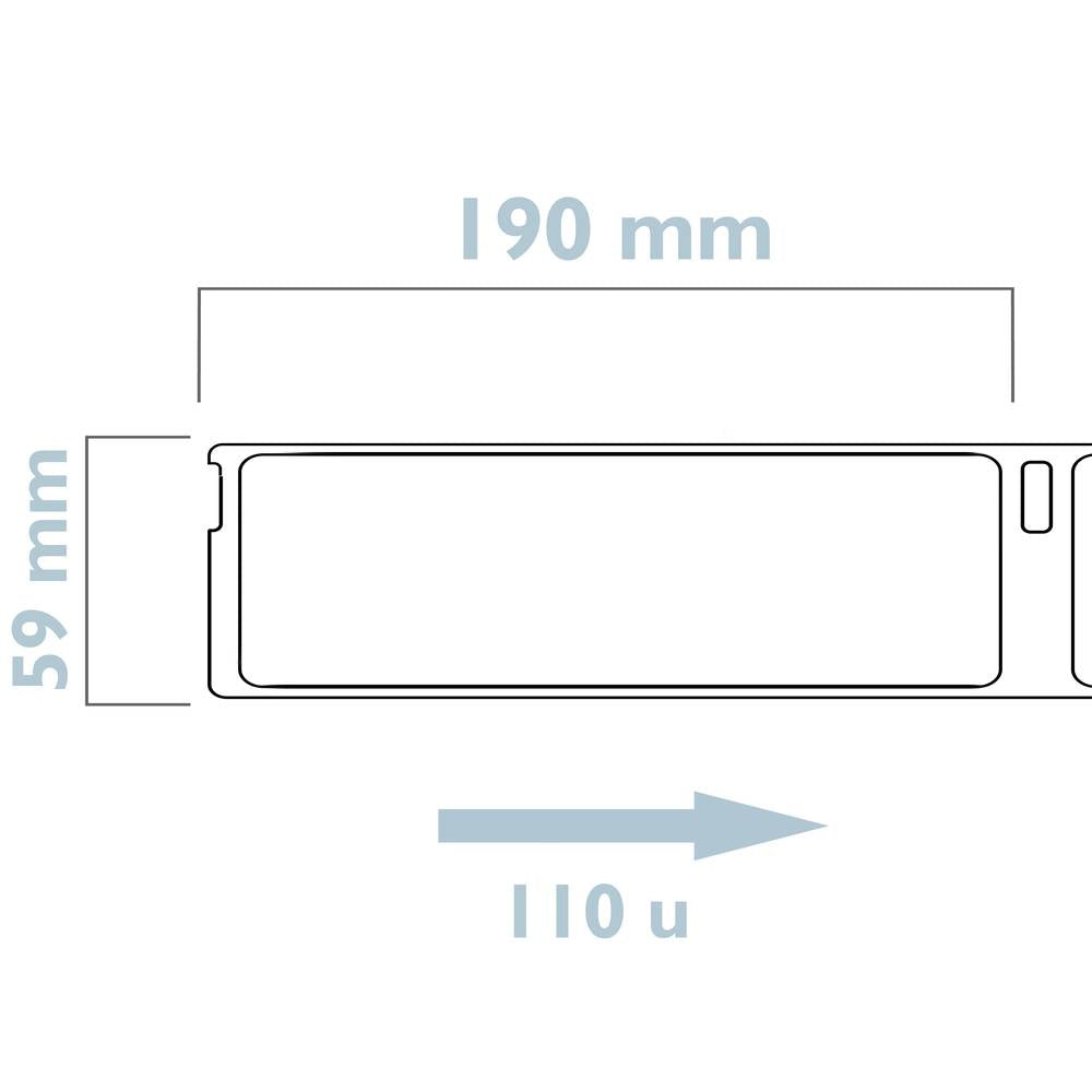 Rollo bobina de 110 etiquetas adhesivas compatibles con Dymo S0722480 y 99019 190x59mm 10-pack