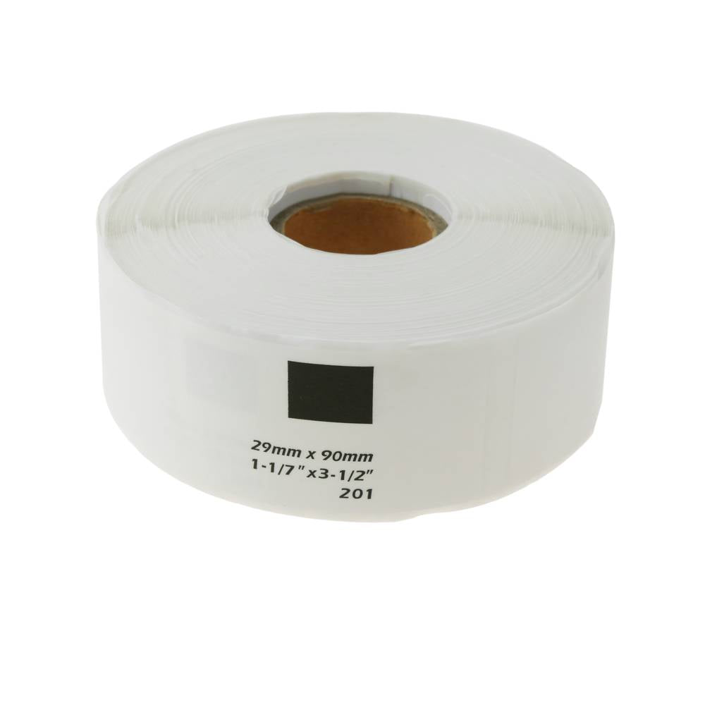 Rollo bobina de 400 etiquetas adhesivas compatibles con Brother DK-11201 DK-1201 29x90mm 10-pack