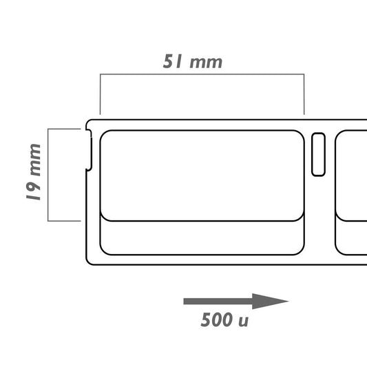 Rollo bobina de 500 etiquetas adhesivas compatibles con Dymo S0722550 y 11355 19x51mm 10-pack