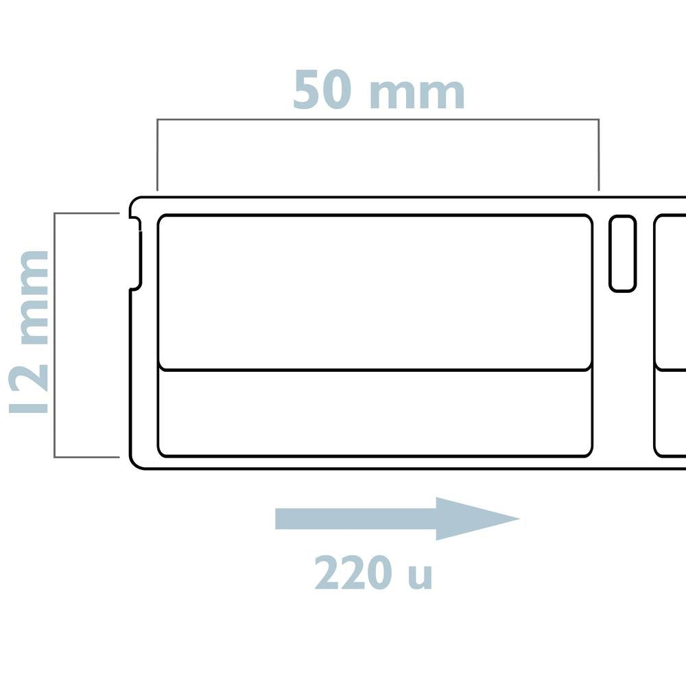 Rollo bobina de 220 etiquetas adhesivas compatibles con Dymo S0722460 y 99017 50x12mm