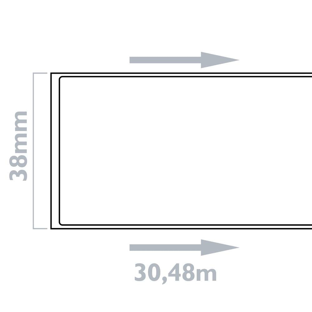 Rollo bobina de etiquetas adhesivas compatibles con Brother DK-22225 ancho 38mm long. 30.48m