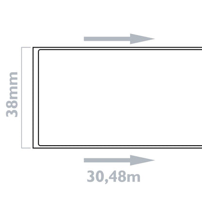 Rollo bobina de etiquetas adhesivas compatibles con Brother DK-22225 ancho 38mm long. 30.48m