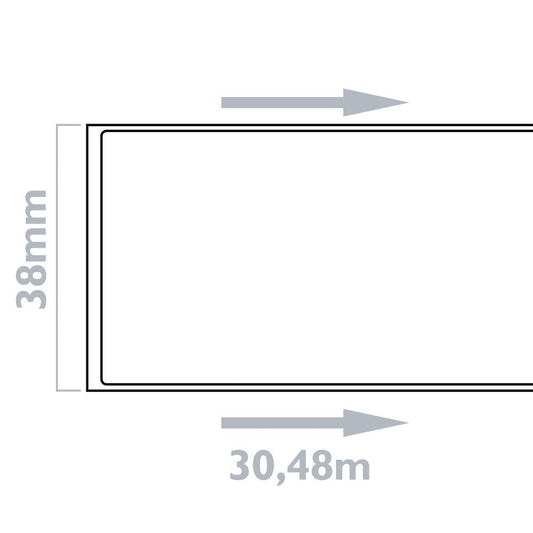 Rollo bobina de etiquetas adhesivas compatibles con Brother DK-22225 ancho 38mm long. 30.48m