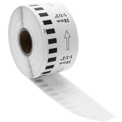 Rollo bobina de etiquetas adhesivas compatibles con Brother DK-22225 ancho 38mm long. 30.48m