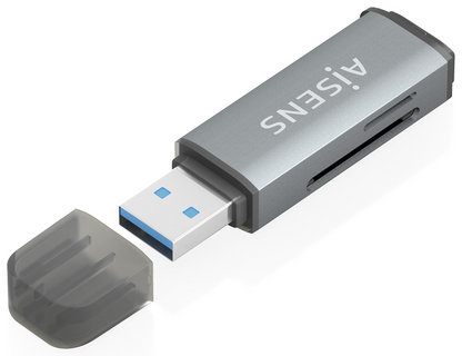 AISENS ASCR-2A09-GR lector de tarjeta USB 3.2 Gen 1 (3.1 Gen 1) Type-A