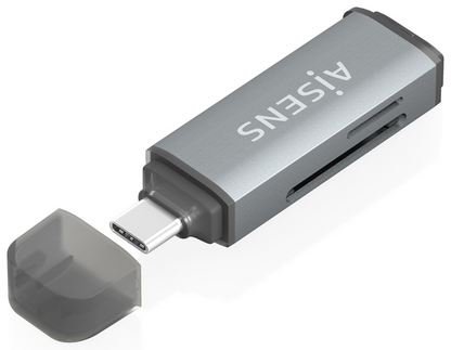 AISENS ASCR-2C10-GR lector de tarjeta USB 3.2 Gen 1 (3.1 Gen 1) Type-C