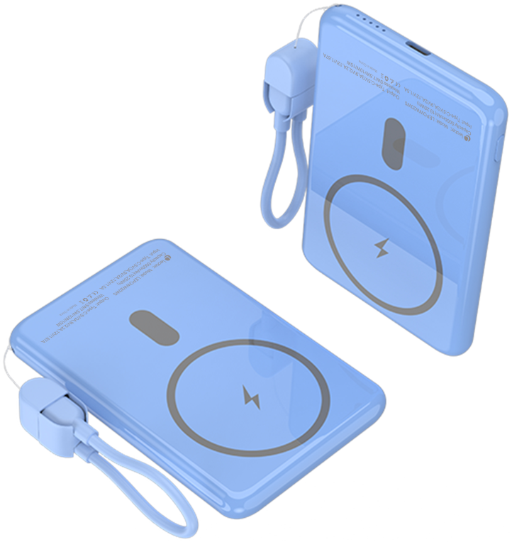 Leotec Power Bank inalambrico 5000mAh 20W Azul