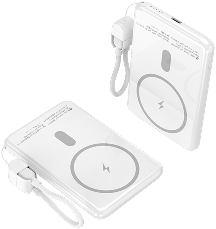 Leotec Power Bank inalambrico 5000mAh 20W Blanco