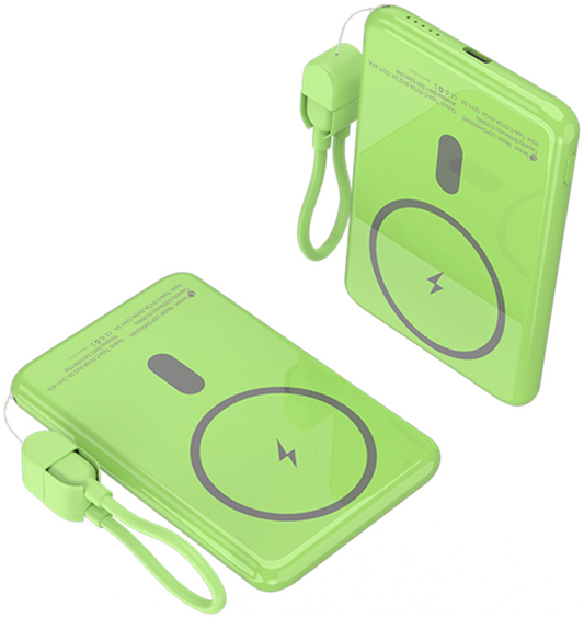 Leotec Power Bank inalambrico 5000mAh 20W Verde