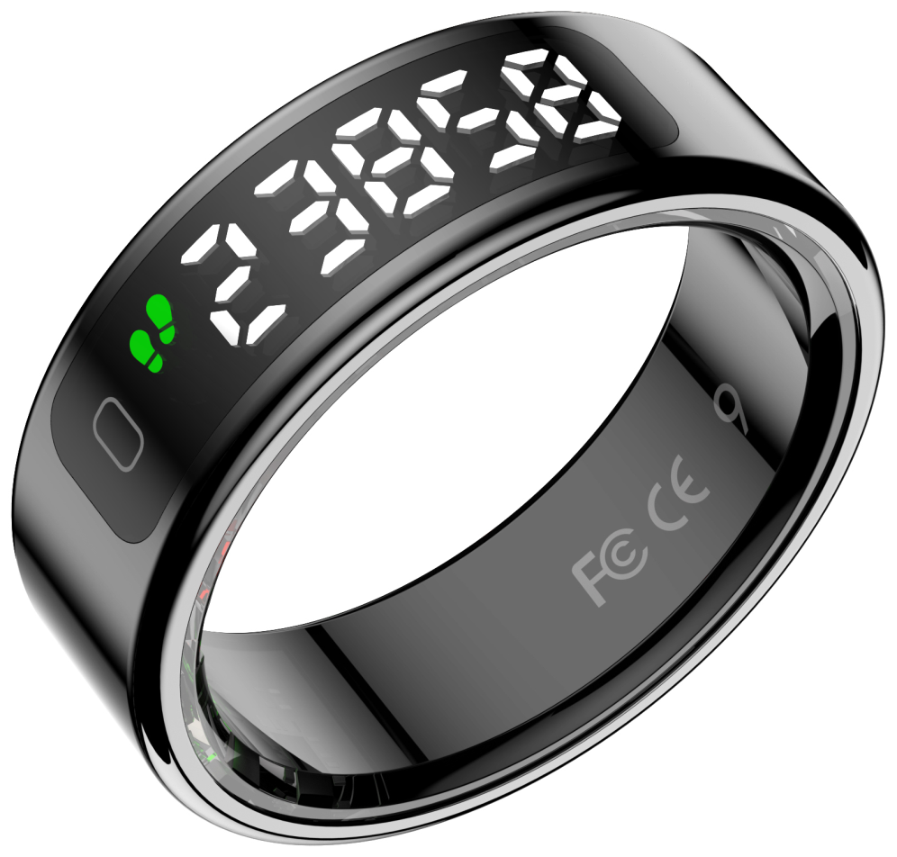 Leotec LESR01K08 rastreador de actividad LED Anillo inteligente rastreador de actividad IPX8 Negro