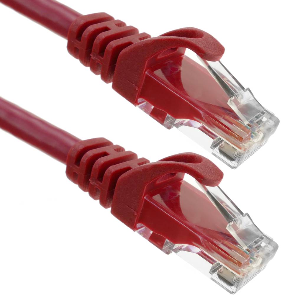Cable de red ethernet Cat. 6a UTP de 1 m de color rojo