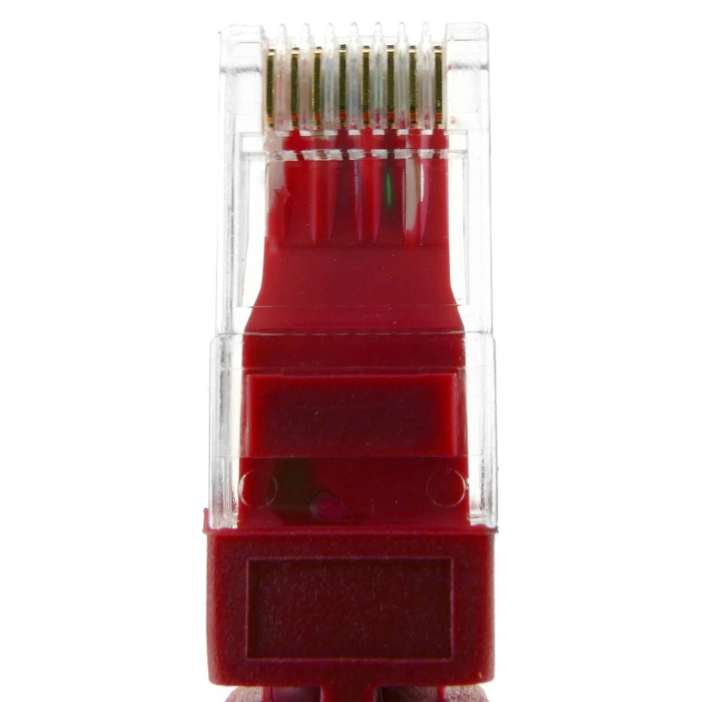 Cable de red ethernet Cat. 6a UTP de 15 m de color rojo