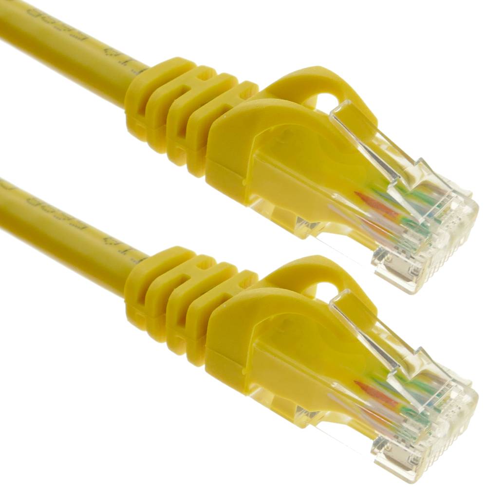 Cable de red ethernet Cat. 6a UTP de 1 m de color amarillo