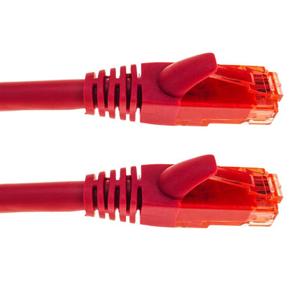 Cable de red ethernet Cat. 6a UTP de 0,25 m de color rojo ultra flexible