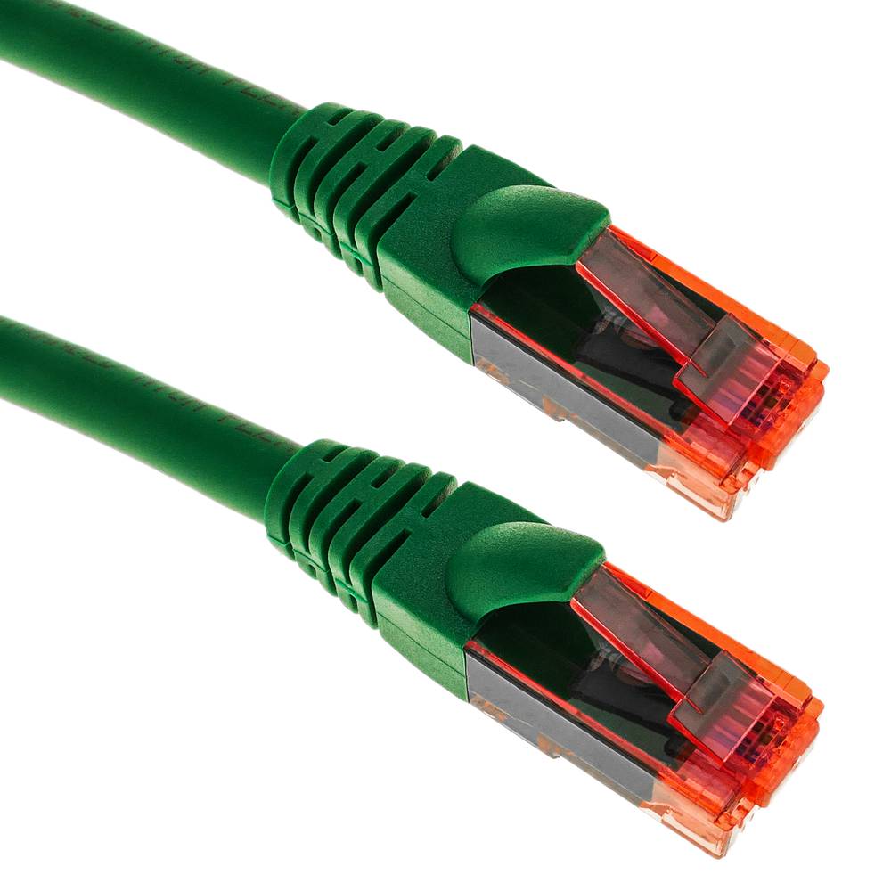 Cable de red ethernet Cat. 6a UTP de 0,25 m de color verde ultra flexible