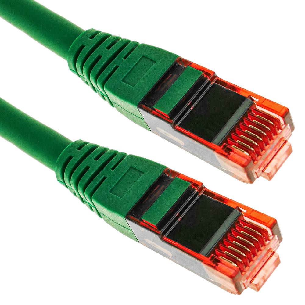 Cable de red ethernet Cat. 6a UTP de 0,25 m de color verde ultra flexible