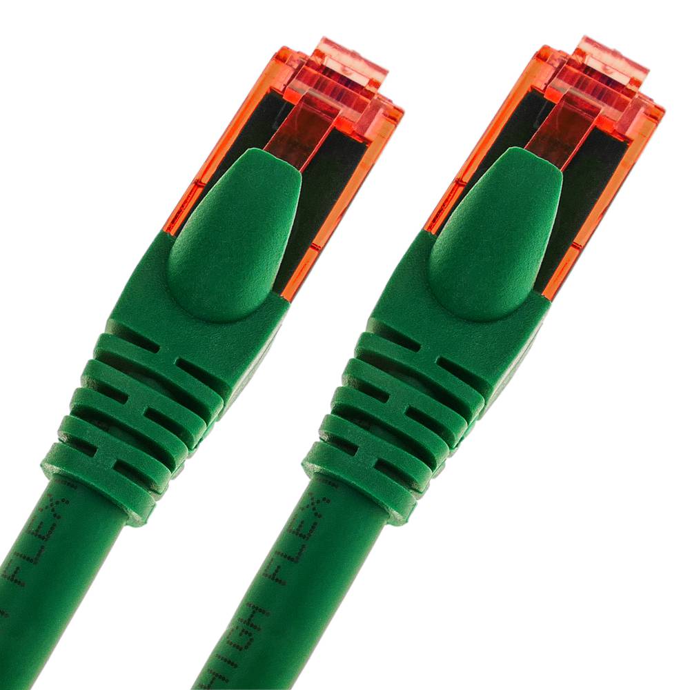 Cable de red ethernet Cat. 6a UTP de 0,25 m de color verde ultra flexible