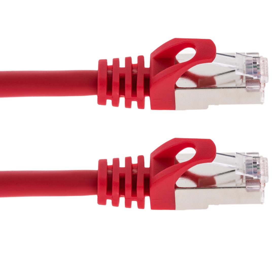 Cable de red ethernet Cat. 6a FTP de 0,25 m de color rojo