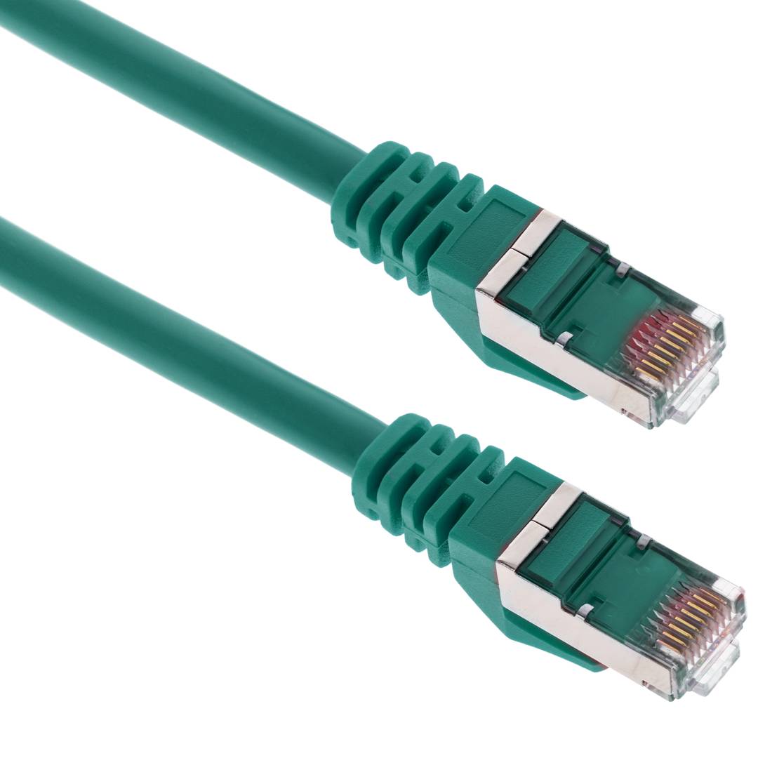 Cable de red ethernet Cat. 6A FTP de 0,5 m de color verde