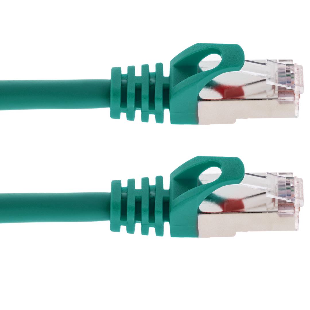 Cable de red ethernet Cat. 6A FTP de 0,5 m de color verde