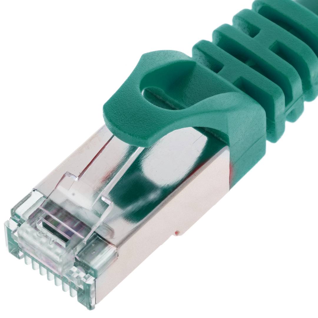 Cable de red ethernet Cat. 6A FTP de 0,5 m de color verde