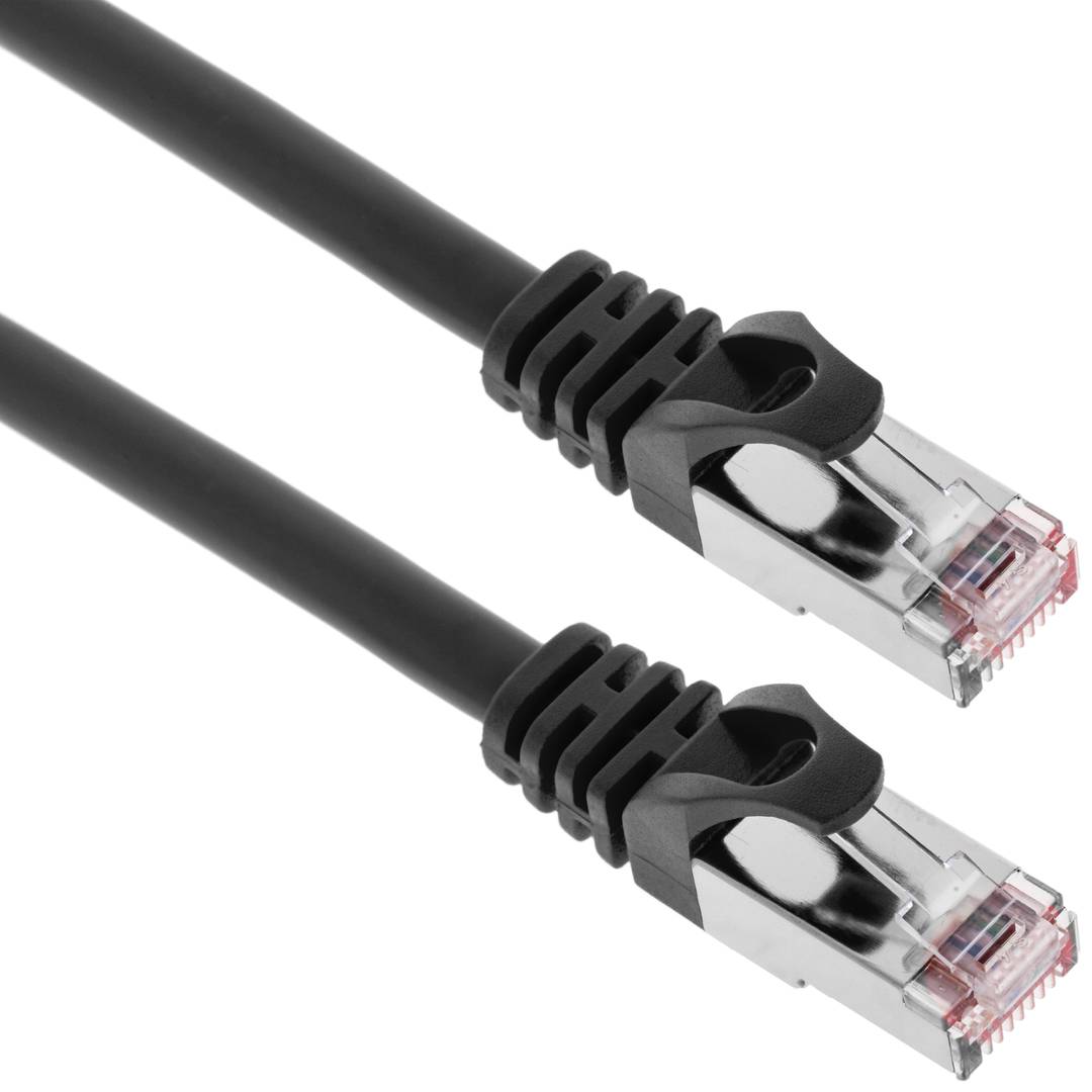 Cable de red ethernet Cat. 6a FTP de 3 m de color negro