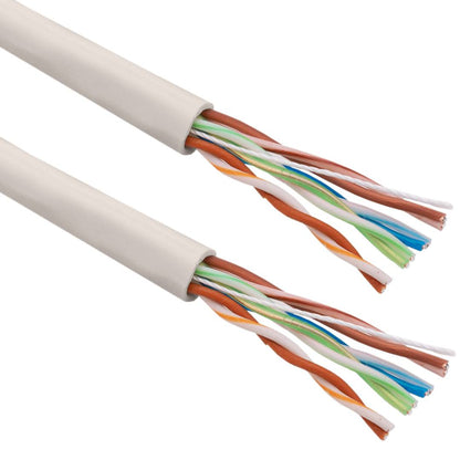 Bobina de cable de red ethernet Cat. 5e UTP de 305 m flexible de color gris