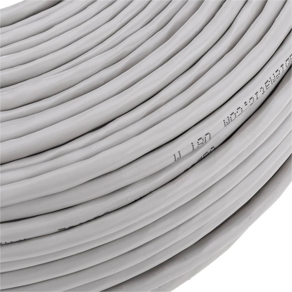 Bobina de cable de red ethernet Cat. 5e FTP de 100 m flexible de color gris