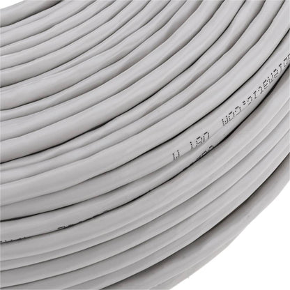 Bobina de cable de red ethernet Cat. 5e FTP de 100 m flexible de color gris